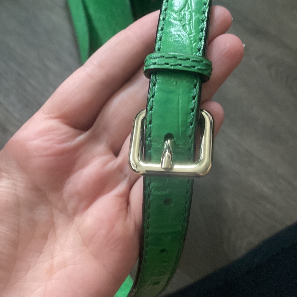 Kate Spade Green Crocodile Leather Darcy top handle - Picture 15 of 16